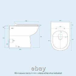 Debra Bathroom White L-Shape LH Basin Vanity Unit BTW WC Toilet 1100mm