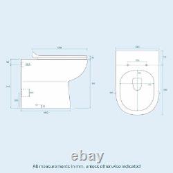 Debra Bathroom White L-Shape RH Basin Vanity Unit BTW WC Toilet 1100mm