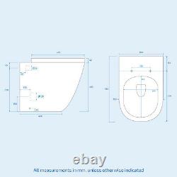 Dene LH 1100mm Vanity Basin Unit White & Ellis Back to Wall Toilet White