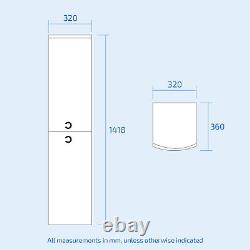 Dene LH 1100mm Vanity Basin Unit White, Welbourne Back to Wall Toilet & Wall Hun