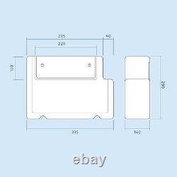 Dene LH 1100mm Vanity Basin Unit White, Welbourne Back to Wall Toilet & Wall Hun