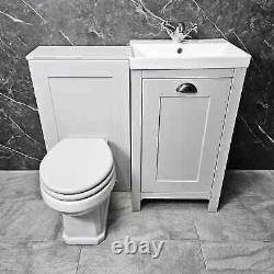 Derby 1000mm Light Grey or Dark Grey Vanity Bathroom Suite + Toilet