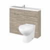 Designer Combi Bathroom Vanity Unit & Wc Unit With Basin Sink Toilet Pan Cistern