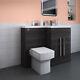 Designer Rh Grey Combi Bathroom Vanity Unit With Basin + Back To Wall Toilet