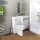 Designer White Combination Bathroom Vanity Unit&basin Back To Wall Toilet 906r