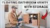 Diy Modern Floating Bathroom Vanity W Hair Tool Storage