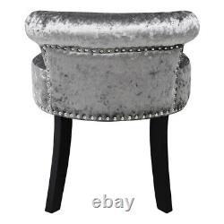 Dressing Table Stool Modern Velvet Makeup Vanity Chair Low Back Piano Seat Grey