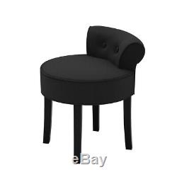 Dressing Table Stool Velvet Chair Bedroom Makeup Vanity Chair Seat Grey Black