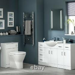 Duchy Alaska Back to Wall WC Toilet Unit 500mm W White Bathroom Furniture