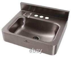 Dura-Ware 1950-1-09-Gt-H34 Silver Bathroom Sink, Stainless Steel, Wall Mount