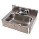 Dura-ware 1950-1-css Stainless Steel Bathroom Sink, With Faucet, Bowl Size
