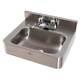Dura-ware 1950-1-css Stainless Steel Bathroom Sink, With Faucet, Bowl Size