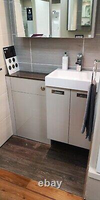 Eco Bathrooms Ex Display Furniture Suite Inc Basin and WC Cabinet Gloss Cashmere