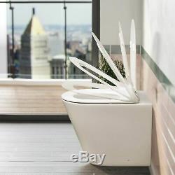 Elen 900mm Bathroom White Basin Vanity Unit Back To Wall WC Rimless Toilet RH