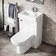 Ellen 500mm Vanity Basin Unit, Wc Unit, Cistern & Back To Wall Toilet White