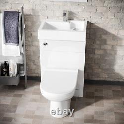 Ellen 500mm Vanity Basin Unit, WC Unit, Cistern & Back To Wall Toilet White