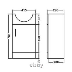 Ellen 950mm Vanity Basin Unit, WC Unit & Elso Back To Wall Toilet White