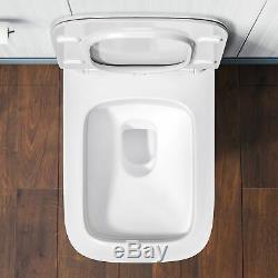 Elora 900mm Bathroom White Basin Vanity Unit Back To Wall WC Rimless Toilet LH
