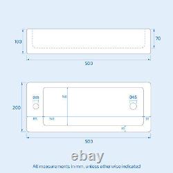 Eslo 500mm White Water Closet with Basin and Back To Wall Toilet