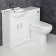 Essence Gloss D-shaped Toilet & Basin Vanity White