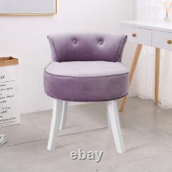 European Crush Velvet/Linen/Leather Vanity Dressing Table Stool Wood Legs Chairs