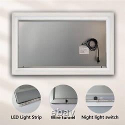 Exbrite 40 W X 24 H Illuminated Led Bathroom Mirror For Makeup Vanity Room