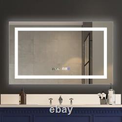 Exbrite 40 W X 24 H Illuminated Led Bathroom Mirror For Makeup Vanity Room
