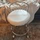 Flare Back Powder Coat Steel Cushioned Vanity Chair Bathroom Stool