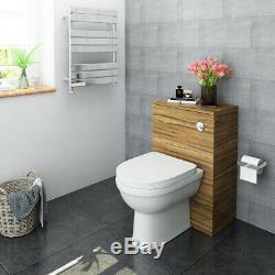 Floorstanding Back To Wall Bathroom Vanity WC Walunt/Oak-Color Unit Toilet