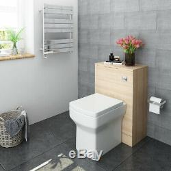 Floorstanding Back To Wall Bathroom Vanity WC Walunt/Oak-Color Unit Toilet