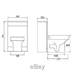 Floorstanding Back To Wall Bathroom Vanity WC Walunt/Oak-Color Unit Toilet