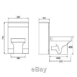 Floorstanding Back To Wall Bathroom Vanity WC Walunt/Oak-Color Unit Toilet