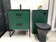 Forest Green Bathroom Set 600mm Vanity Unit And Wc Unit With Back To Wall Pan