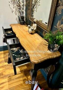 French Inspired Wooden Console Table Sofa Back or double bathroom vanity Table