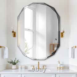 Furnbar Wall Mounted Bathroom Vanity Mirror 30X40 Single Beveled Edge Frameless