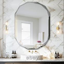 Furnbar Wall Mounted Bathroom Vanity Mirror 30X40 Single Beveled Edge Frameless