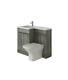 Gamma L Shape Avola Grey Bathroom Vanity & Btw Toilet Unit Lh 1100mm