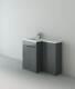Gamma L Shape Light Grey Bathroom Vanity Unit & Wc Furniture L/r Hand