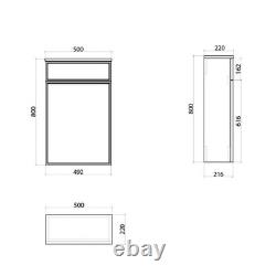 Green WC Unit Back to Wall Toilet Cabinet Bathroom Furniture Concealed Cistern