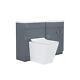 Grey 1100 Mm Rh Vanity Unit And Back To Wall Wc Toilet Bathroom