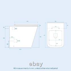 Grey 1100 mm RH Vanity Unit and Back To Wall WC Toilet Bathroom