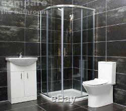 Hera 800 or 900mm Quadrant Shower Enclosure Suite Ensuite Choice of Toilet Style