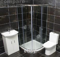 Hera 800 or 900mm Quadrant Shower Enclosure Suite Ensuite Choice of Toilet Style
