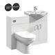 High Gloss White Bathroom Furniture Set Back To Wall Wc Vanity Basin Sink