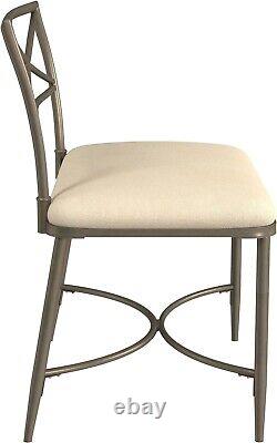 Hillsdale, Wimberly Modern Metal Vanity Stool With X-back Design