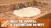 How To Install A Bathroom Vanity With Mosaic Tiles The Home Depot