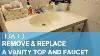 How To Remove U0026 Replace A Vanity Top Easy Bathroom Sink Remodel