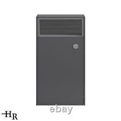 Hudson Reed Coast 600mm Open Back to Wall WC Unit with Shelf Grey Anthracite BTW