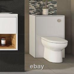 Hudson Reed Coast Back to Wall WC Unit 500mm White Gloss Modern Bathroom Toilet