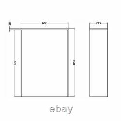 Hudson Reed Coast Back to Wall WC Unit 500mm Wide White Gloss